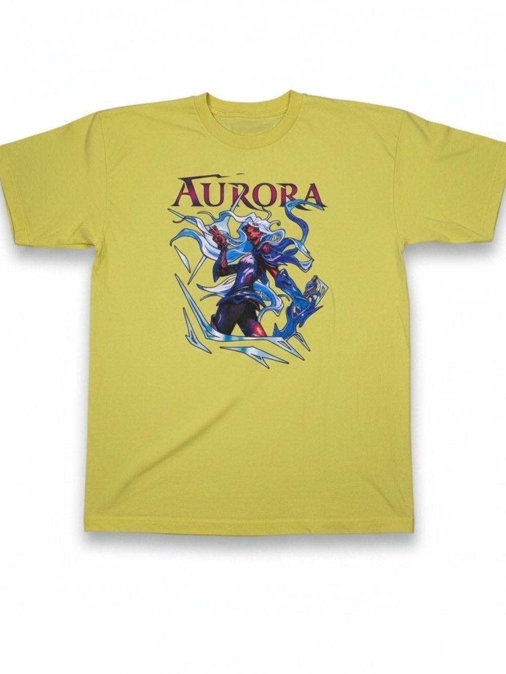 Flesh and Blood TCG Aurora T-Shirt Legend Story Studios Yellow Mens XL